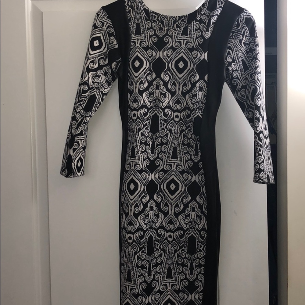 Black And White Printed Bodycon